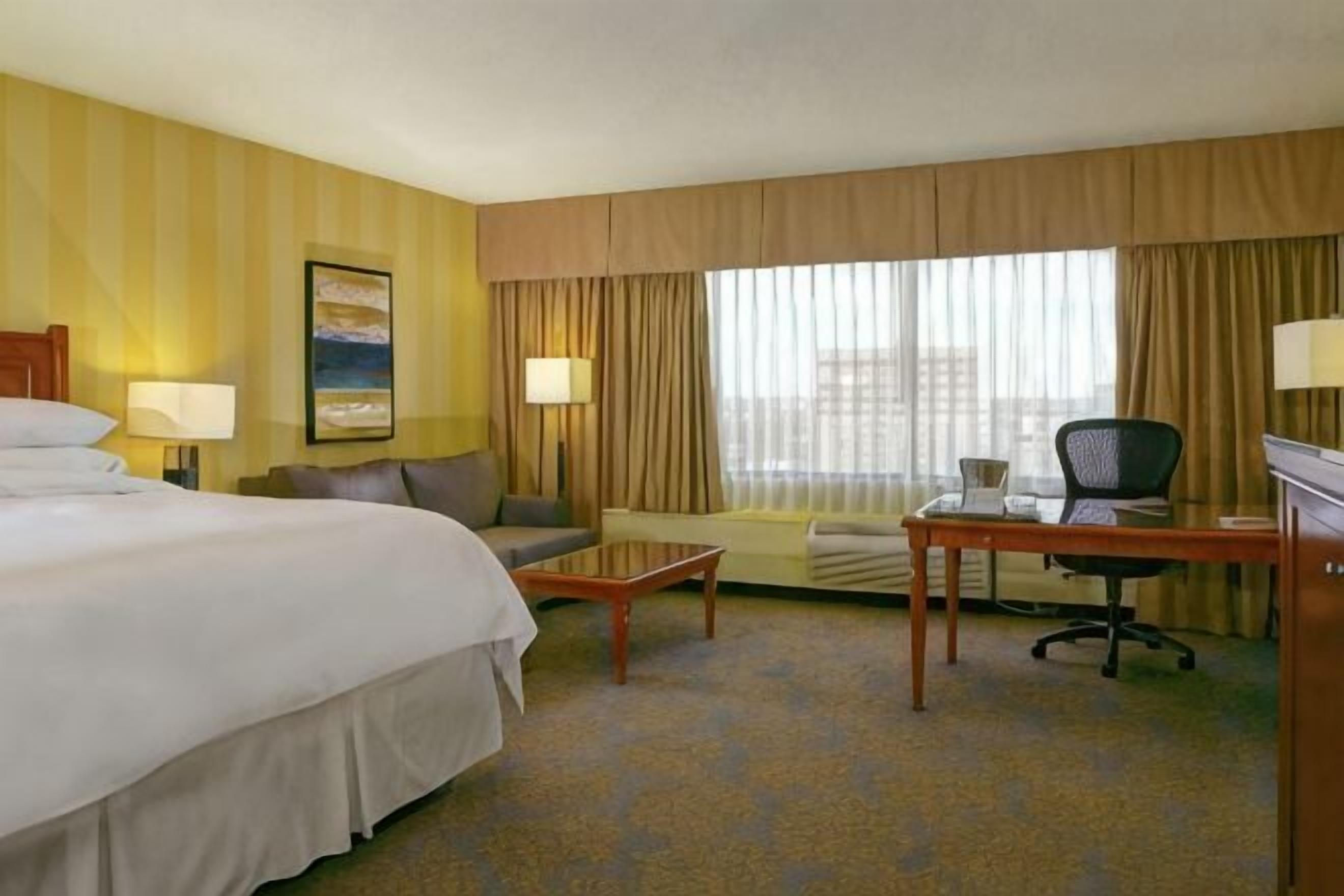 Premium bedding, down comforters, pillowtop beds, in-room safe