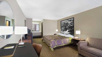 Blackout drapes, iron/ironing board, free cribs/infant beds