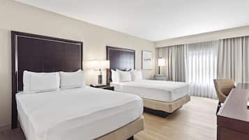 2 Double Beds Nonsmoking | Premium bedding, in-room safe, desk, blackout drapes