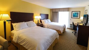 A hotel room with two beds, a desk, a chair, and a television. - Holiday Inn Express St. Ignace-Lake Front by IHG (St Ignace)