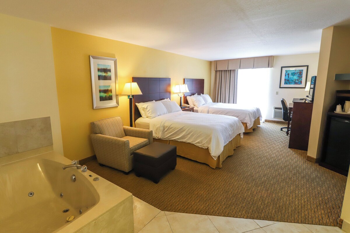 Standard Room, 2 Queen Beds, Jetted Tub | Premium bedding, desk, soundproofing, iron/ironing board
