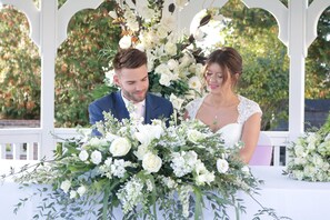 Outdoor wedding area