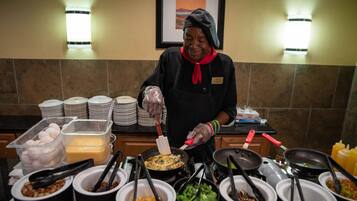 Free daily buffet breakfast