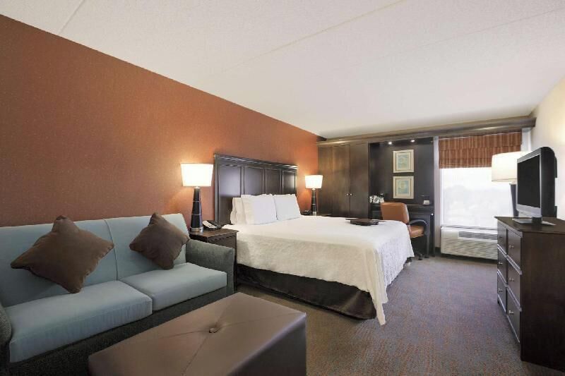 Premium bedding, desk, blackout drapes, iron/ironing board