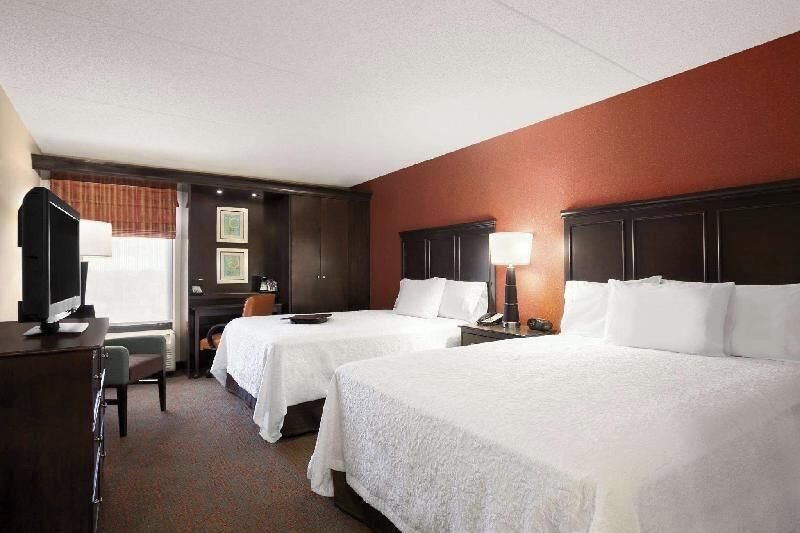 Premium bedding, desk, blackout drapes, iron/ironing board
