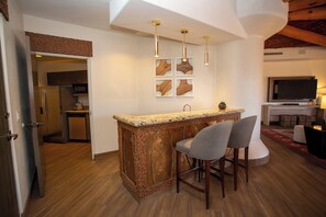 Suite, 1 Bedroom, Fireplace | 1 bedroom, premium bedding, pillowtop beds, minibar