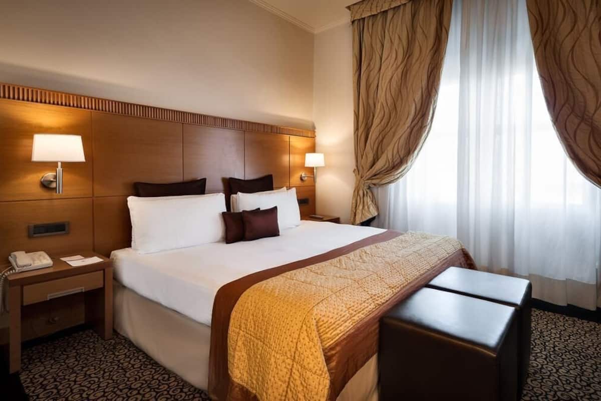 Hypo-allergenic bedding, down comforters, pillowtop beds, minibar