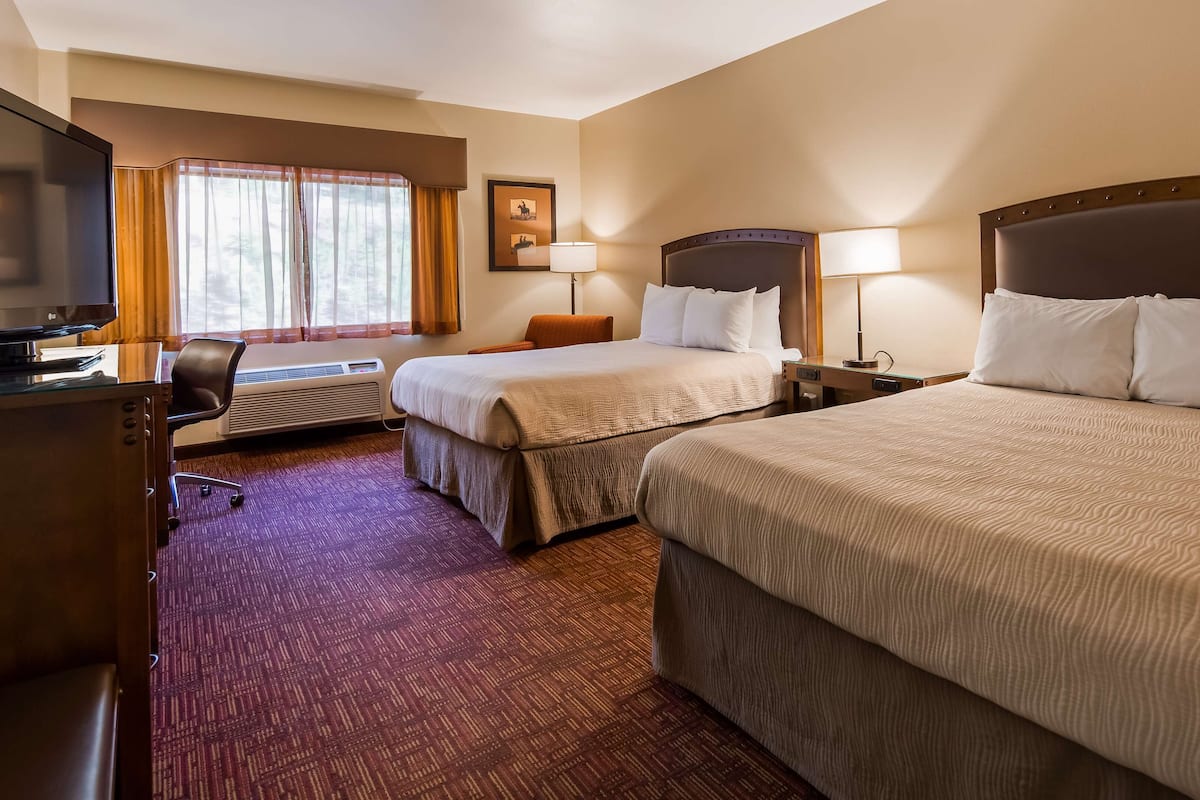 Standard Room, 2 Queen Beds, Non Smoking, Refrigerator | Egyptian cotton sheets, premium bedding, memory foam beds, in-room safe