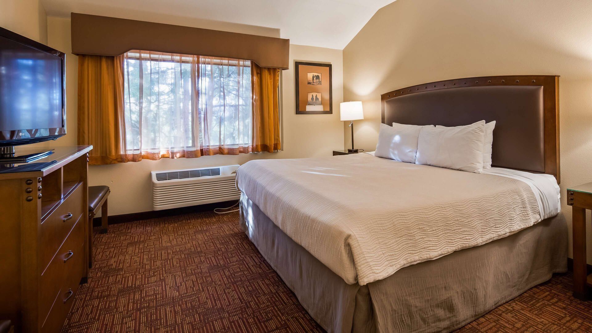Egyptian cotton sheets, premium bedding, memory foam beds, in-room safe