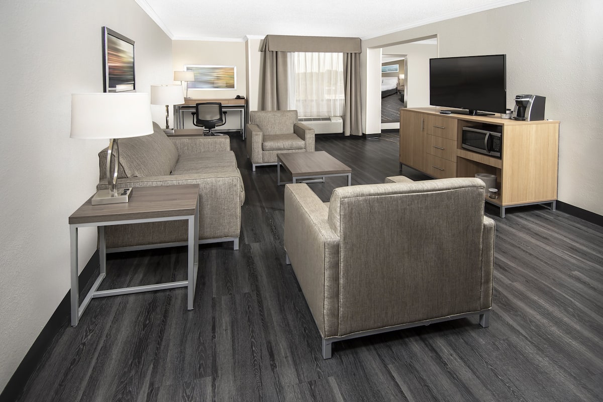 suite, 1 bedroom | 1 bedroom, desk, laptop workspace, iron/ironing board