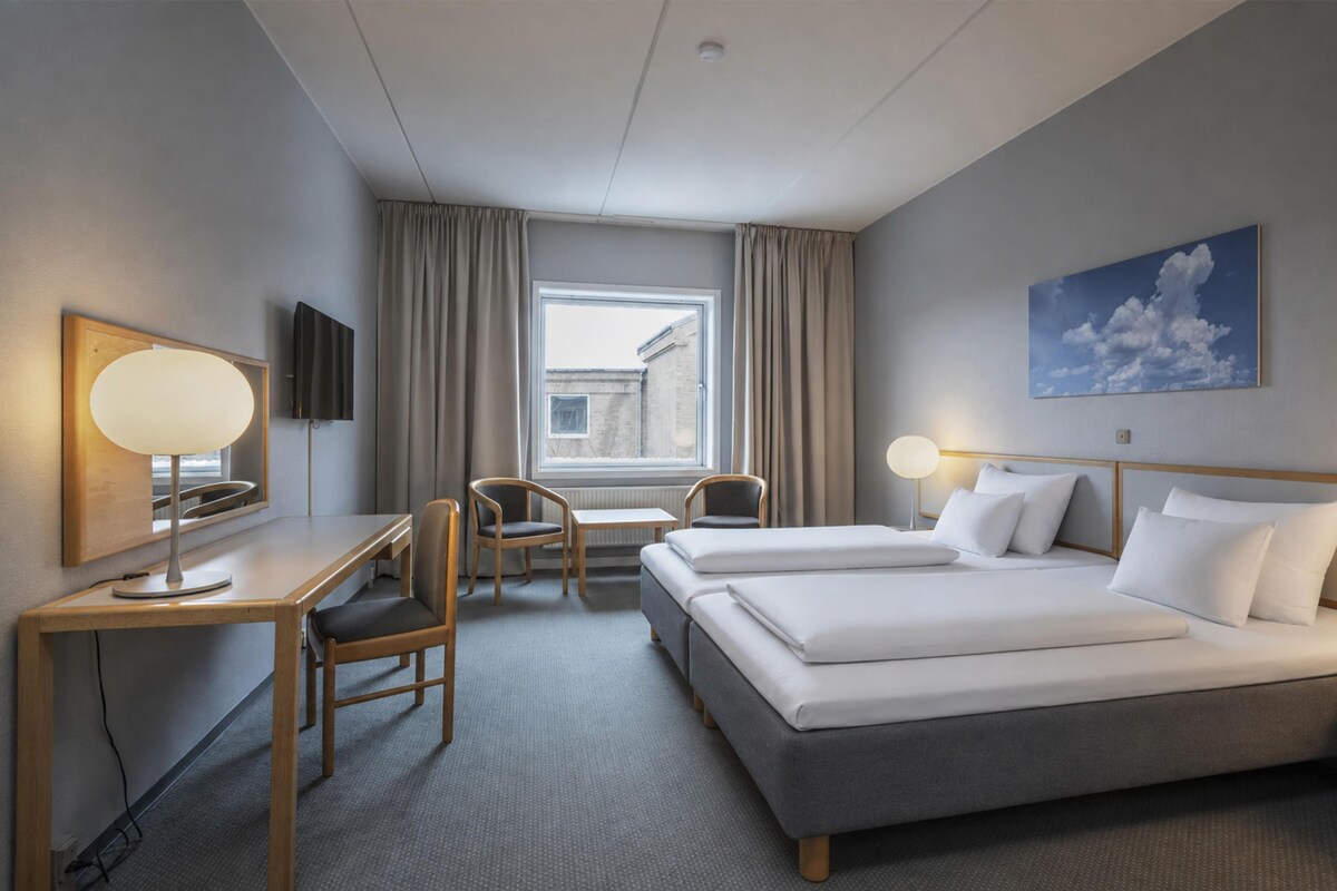 Standaard kamer | Hypoallergeen beddengoed, een bureau, verduisterende gordijnen