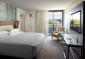 Premium bedding, down comforters, pillowtop beds, in-room safe