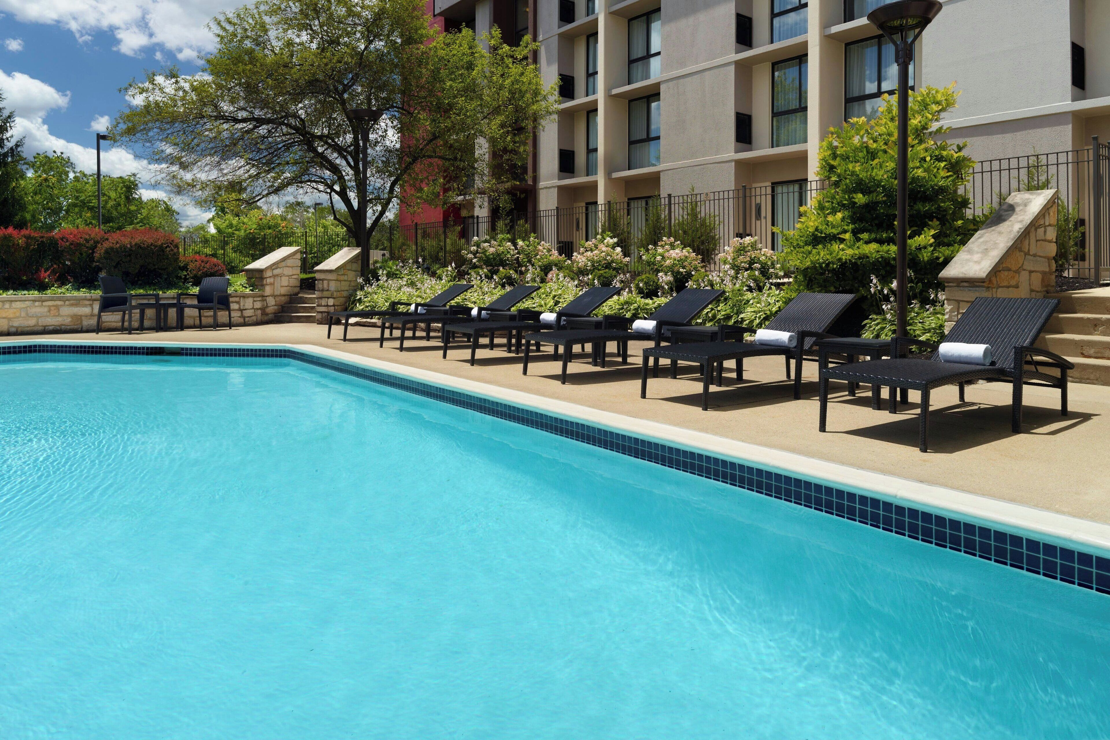 indoor pool, seasonal outdoor pool, pool loungers