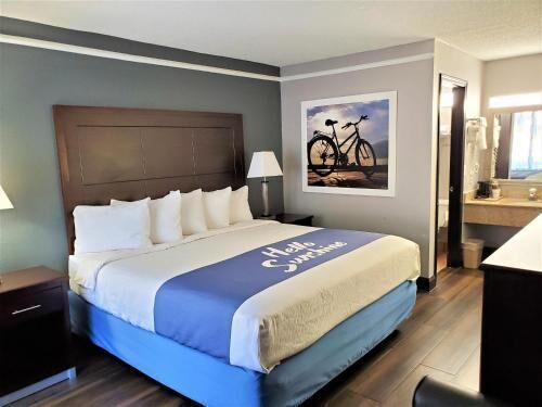 Desk, laptop workspace, blackout curtains, soundproofing