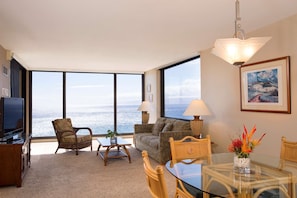Chambre, 2 chambres, 2 salles de bains, en front de mer