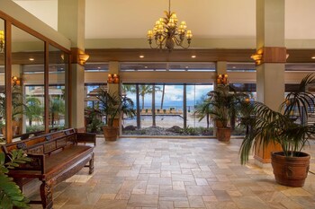 Hotel entrance and lobby at Aston Mahana at Kaanapali