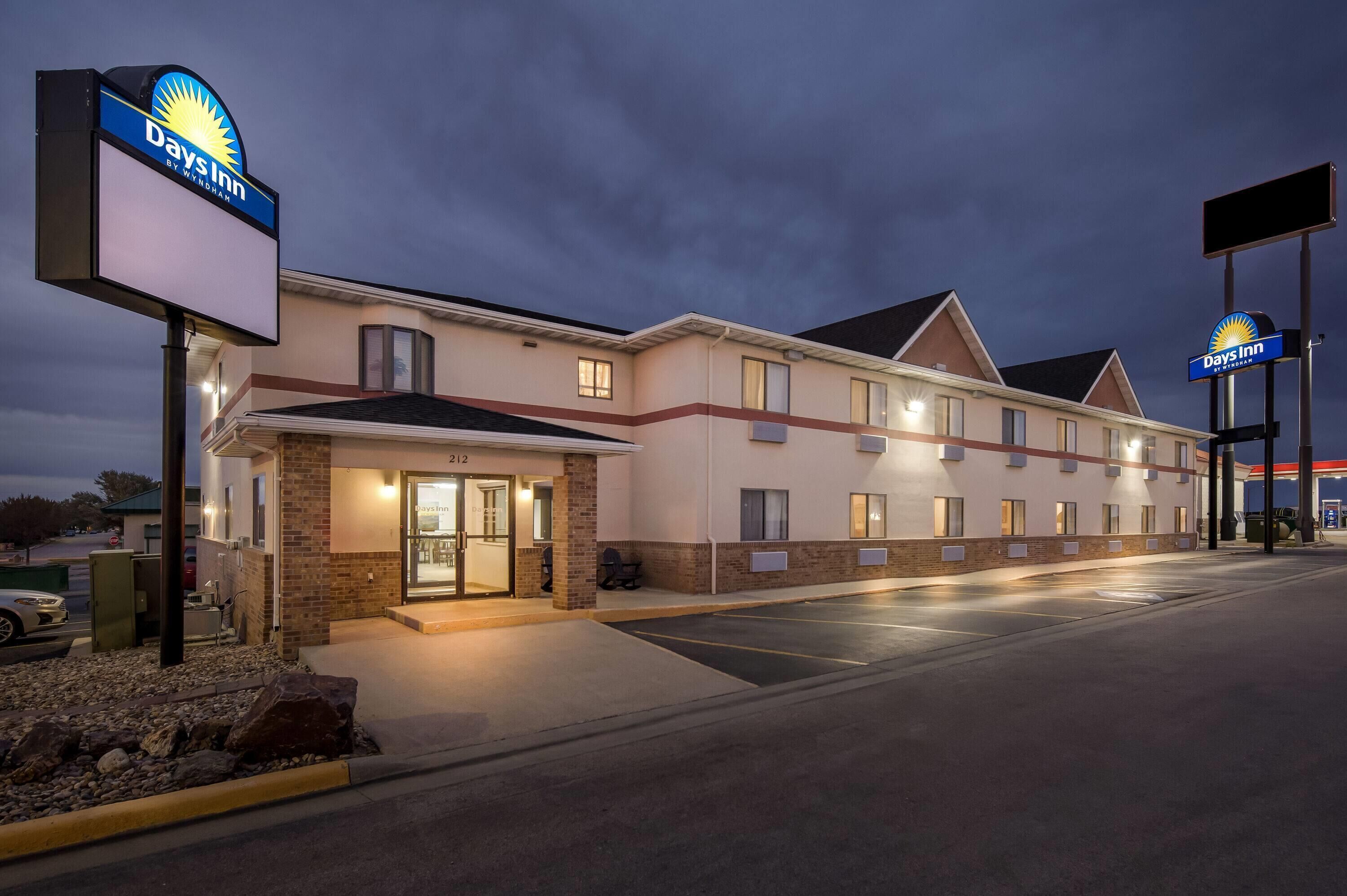 A Days Inn hotel with a simple, functional exterior and a parking lot.