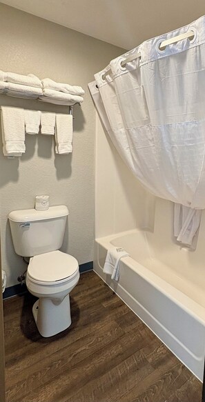 Free toiletries, hair dryer, towels, soap