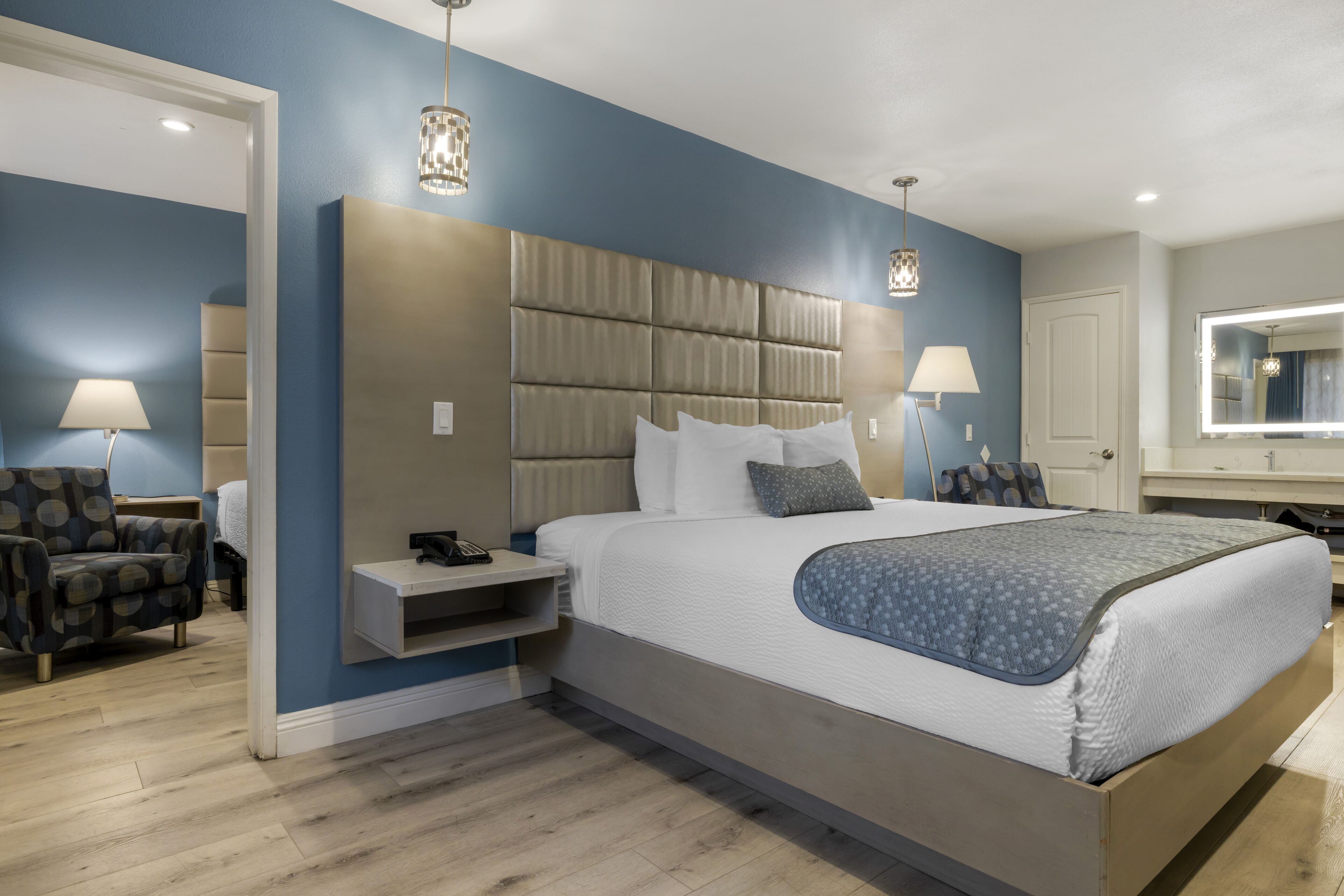 standard room, multiple beds, non smoking, refrigerator | pillow-top beds, desk, laptop workspace, blackout curtains