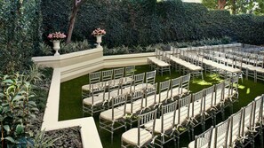 Outdoor wedding area
