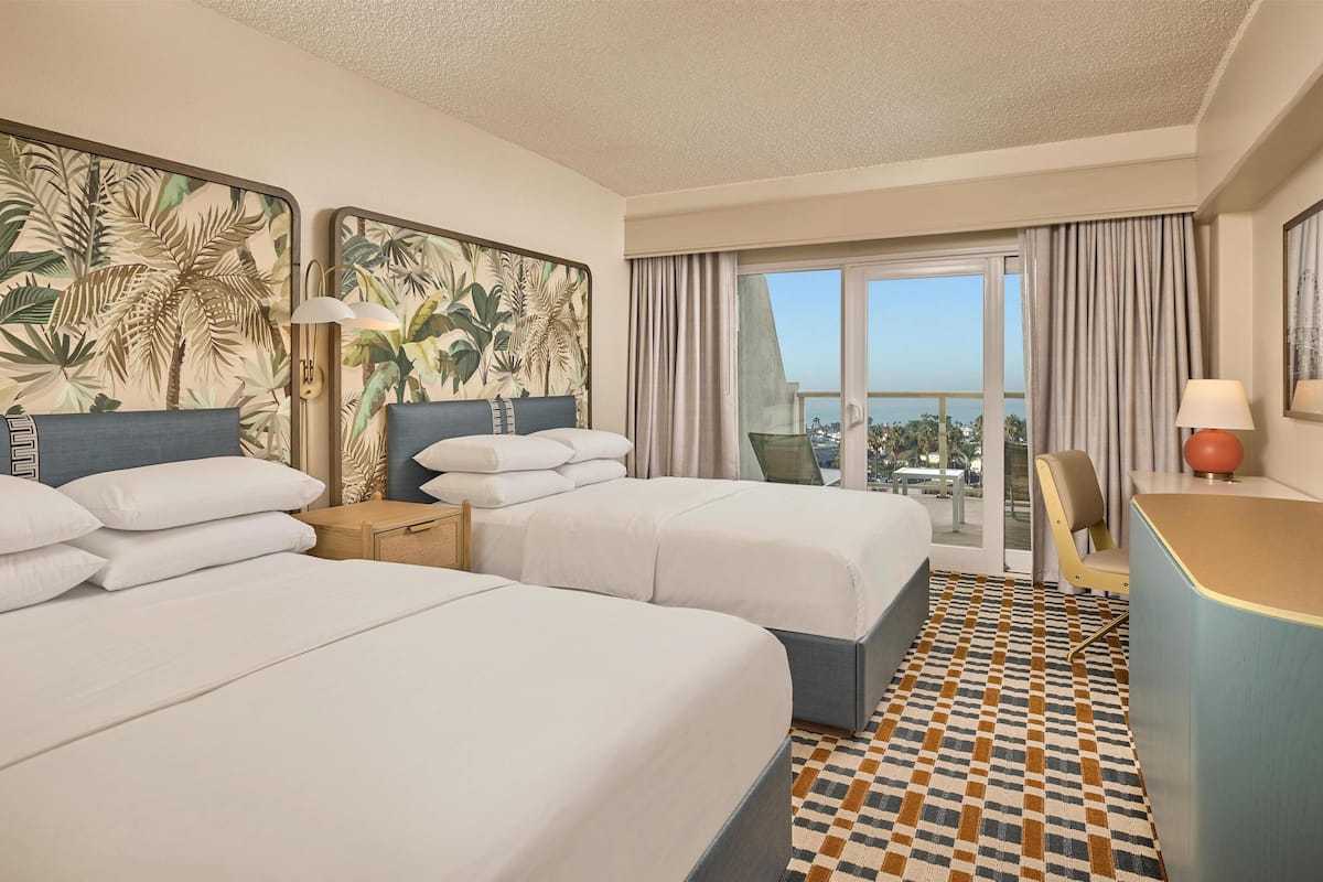 Room, 2 Queen Beds, Balcony, Ocean View | 1 bedroom, premium bedding, down duvets, in-room safe