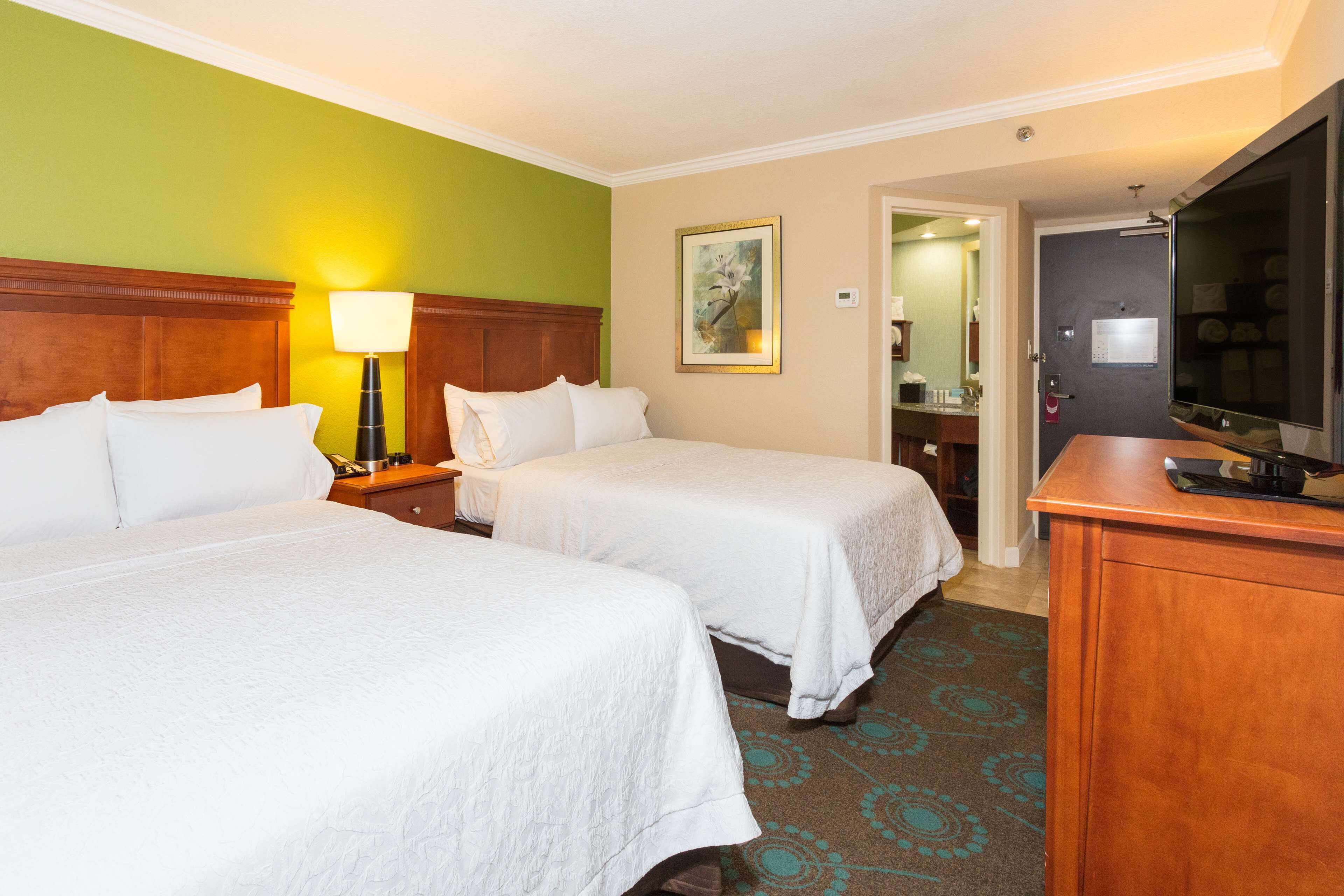 standard room, 2 double beds, non smoking | in-room safe, desk, blackout curtains, iron/ironing board