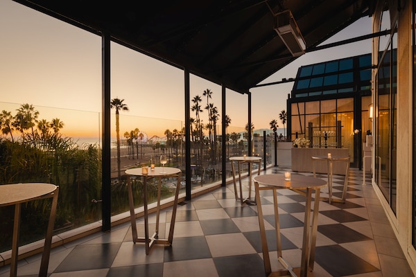 Outdoor banquet area