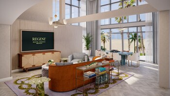 Premium bedding, in-room safe, individually decorated at Regent Santa Monica Beach
