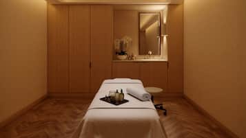 Behandlingsrum til par, sauna, dampbad, kropsbehandlinger, aromaterapi