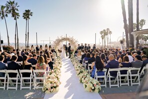 Outdoor wedding area