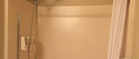 Standard Room, 1 King Bed, Accessible, Bathtub | Bathroom shower