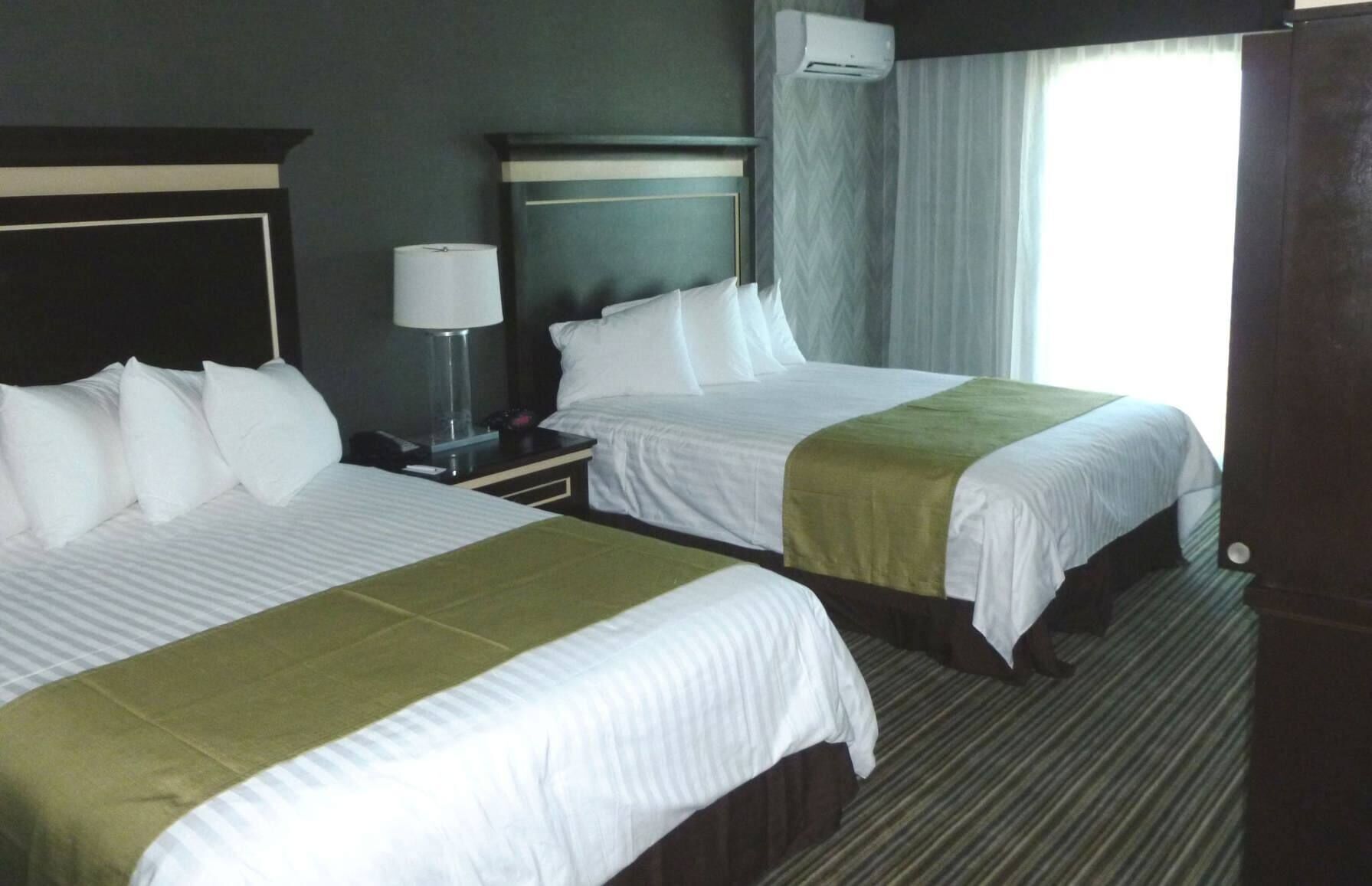 Hypo-allergenic bedding, in-room safe, desk, laptop workspace