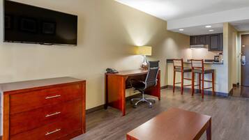 Laptop workspace, blackout drapes, iron/ironing board, WiFi (free)