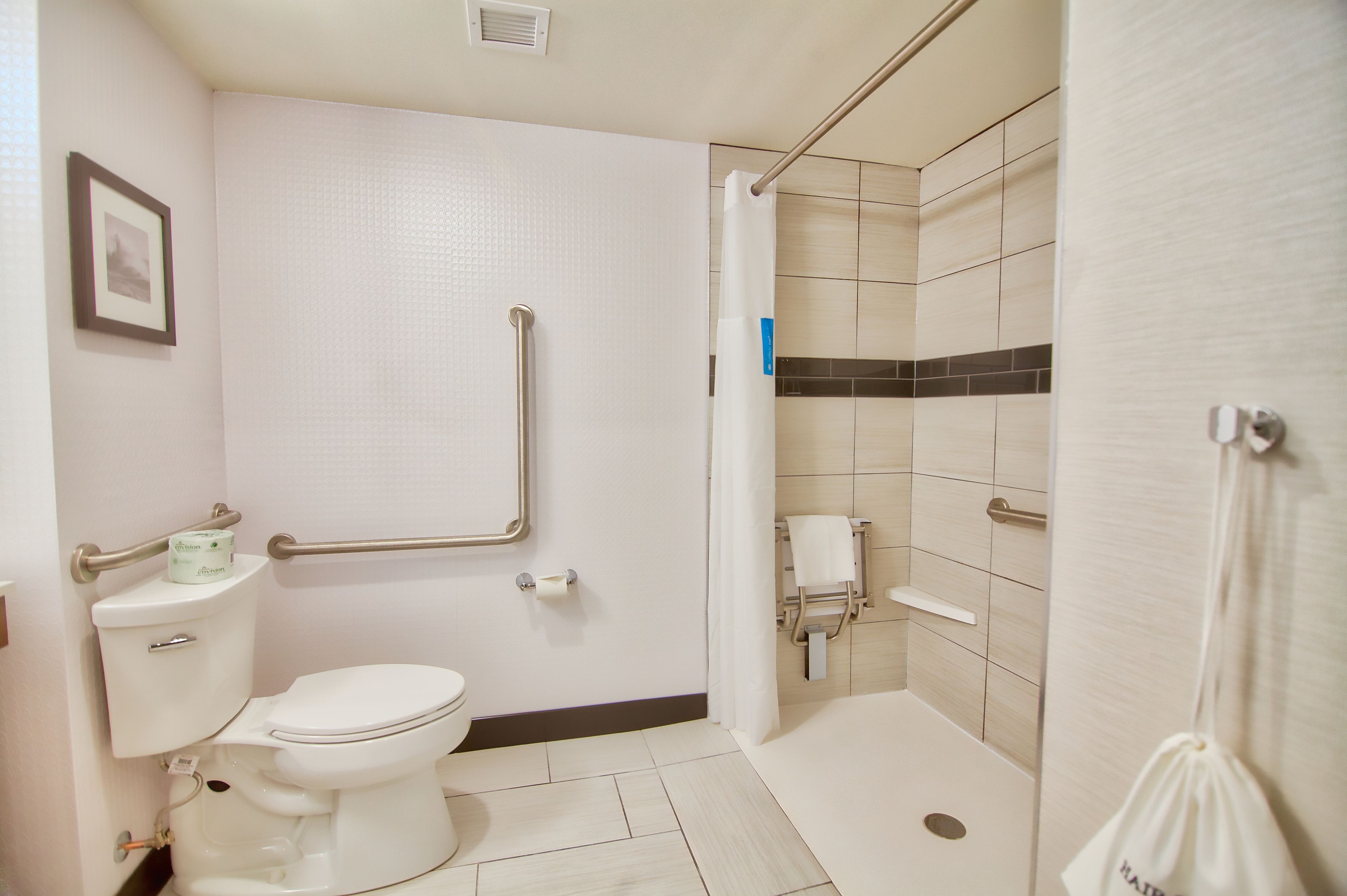 free toiletries, hair dryer, towels