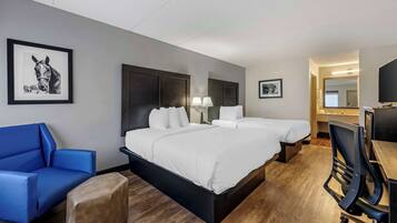 Standard Room, 2 Queen Beds, Non Smoking, Microwave | Pillow-top beds, desk, laptop workspace, blackout curtains