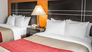 Premium bedding, pillowtop beds, in-room safe, desk