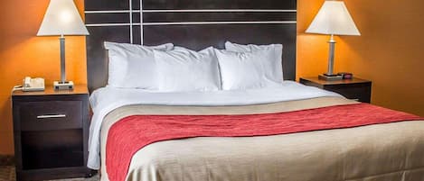 Premium bedding, pillow-top beds, in-room safe, desk