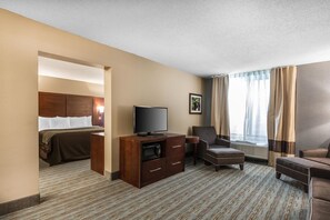 Suite, 1 King Bed, Accessible, Non Smoking | Desk, blackout drapes, iron/ironing board, free WiFi