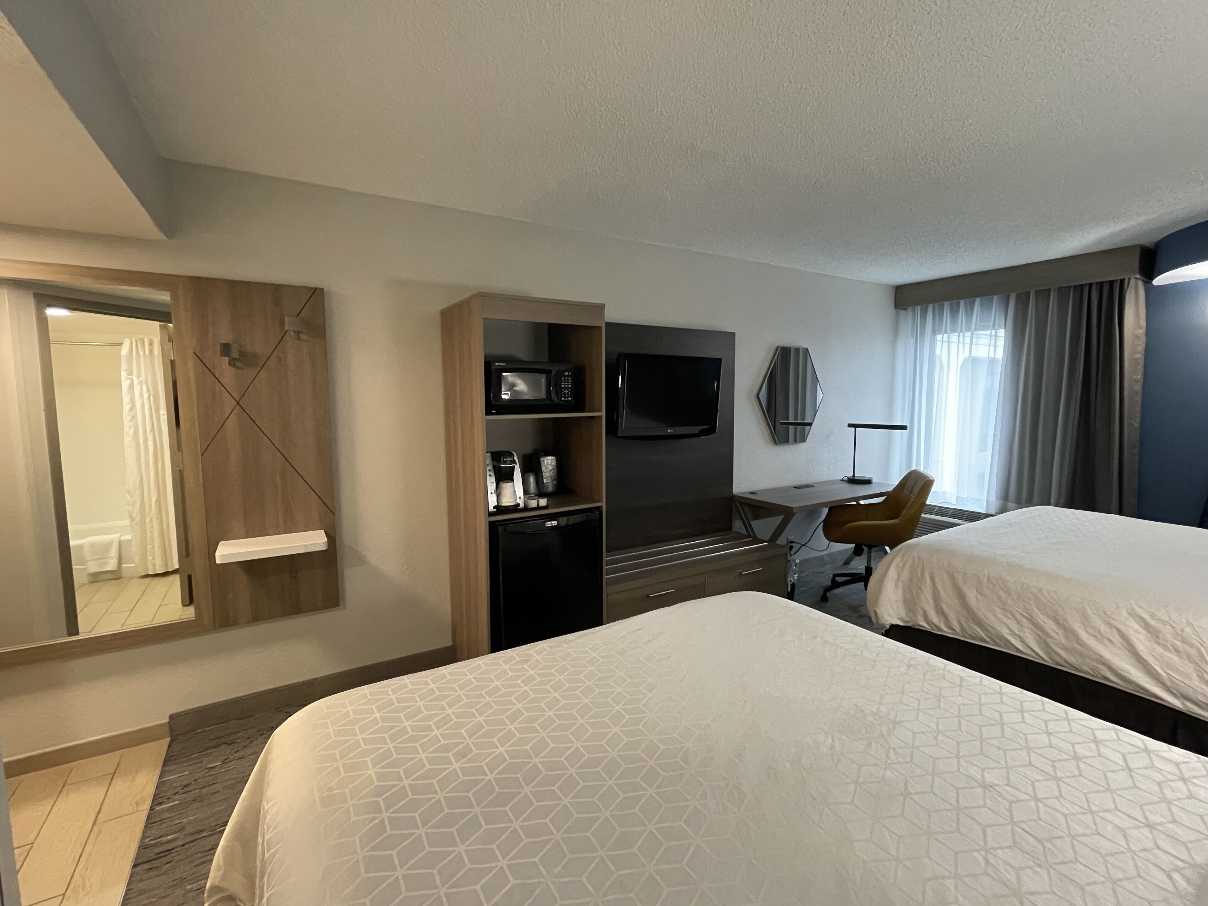 Room, 2 Queen Beds, Non Smoking | In-room safe, desk, laptop workspace, blackout drapes