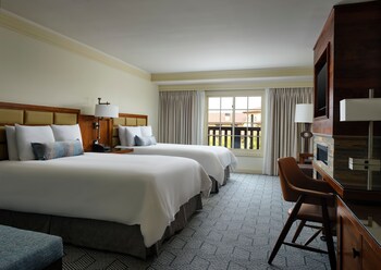 Deluxe Room, 2 Queen Beds, Fireplace | Premium bedding, in-room safe, individually decorated at Hotel Abrego