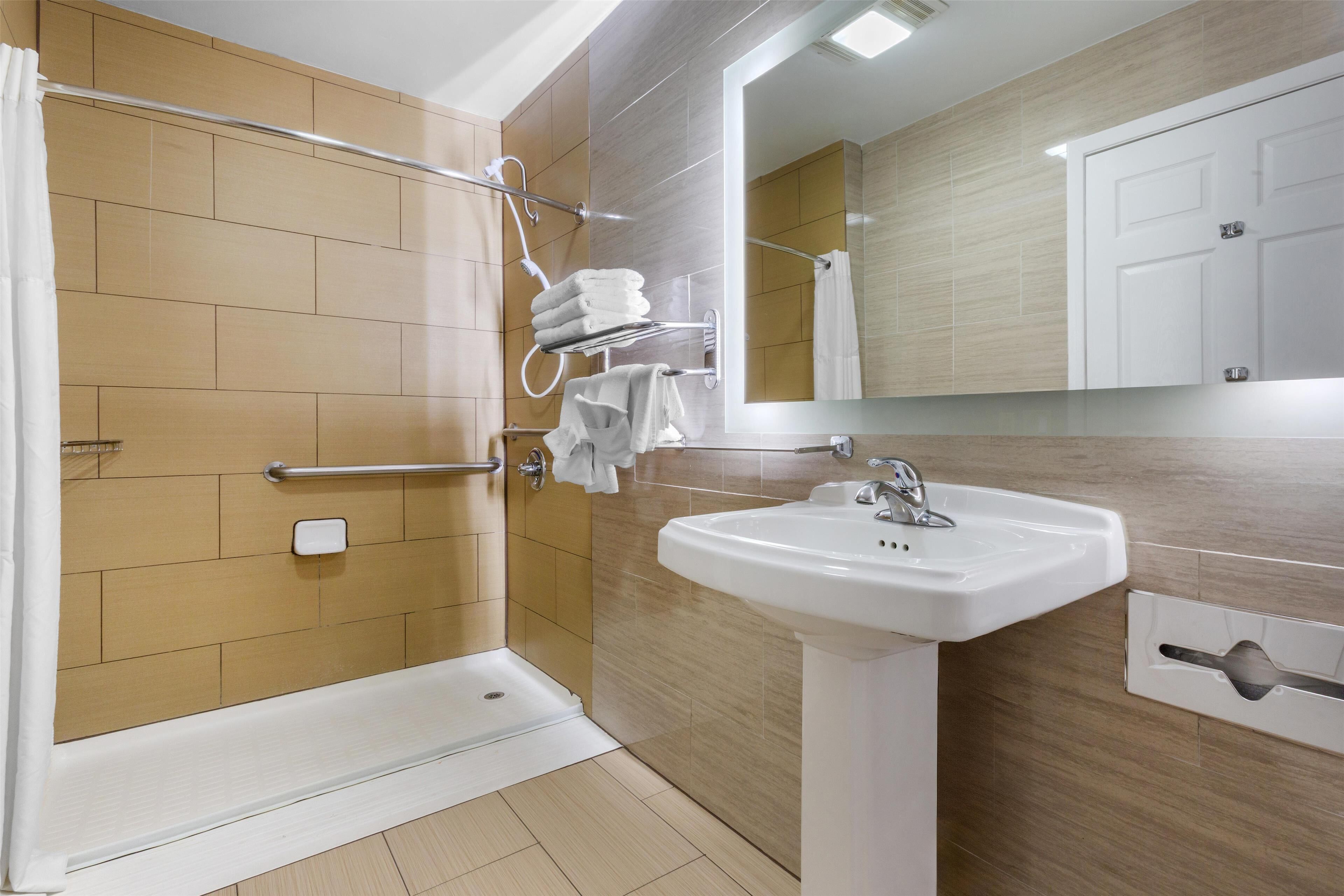 free toiletries, hair dryer, towels, soap