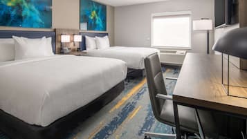Room, 2 Queen Beds, Mobility Accessible, Non Smoking (Bathtub w/ Grab Bars) | Premium bedding, desk, laptop workspace, blackout drapes