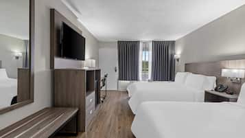 Habitación estándar, 2 camas Queen size, para no fumadores | Ropa de cama de alta calidad, escritorio y cortinas blackout