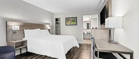 Chambre, 1 trÚs grand lit, accessible aux personnes à mobilité réduite, non-fumeur
