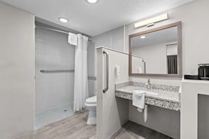 Room, 1 King Bed, Accessible, Non Smoking | Premium bedding, individually decorated, desk, blackout drapes