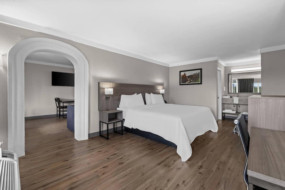 Suite, 1 King Bed, Non Smoking | Premium bedding, desk, blackout drapes, soundproofing