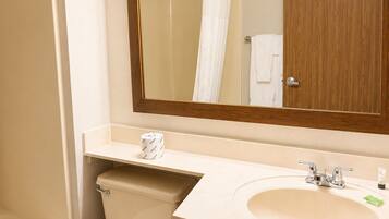 Suite, 1 King Bed, Non Smoking | Bathroom | Combined shower/tub, free toiletries, hair dryer, towels