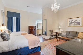 Superior Suite, 2 Queen Beds | Premium bedding, blackout drapes, iron/ironing board, free WiFi at Andrew Jackson Hotel, a French Quarter Inns Hotel