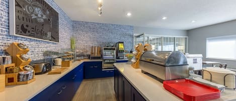 Free daily buffet breakfast