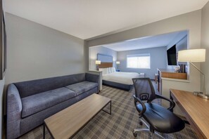 Suite, 1 King Bed, Non Smoking | Desk, laptop workspace, blackout drapes, iron/ironing board - AmericInn by Wyndham Duluth (Duluth)